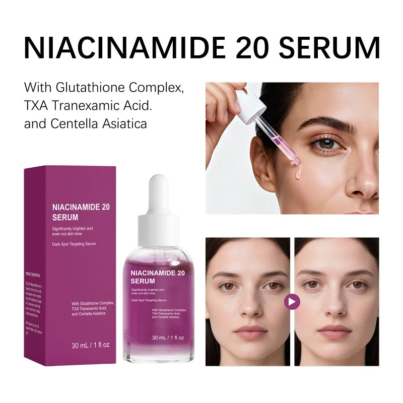 Niacinamide Moisturize Brightening Serum Oil control Repair Firm Serum Gently Fades Spots Whitens Skin