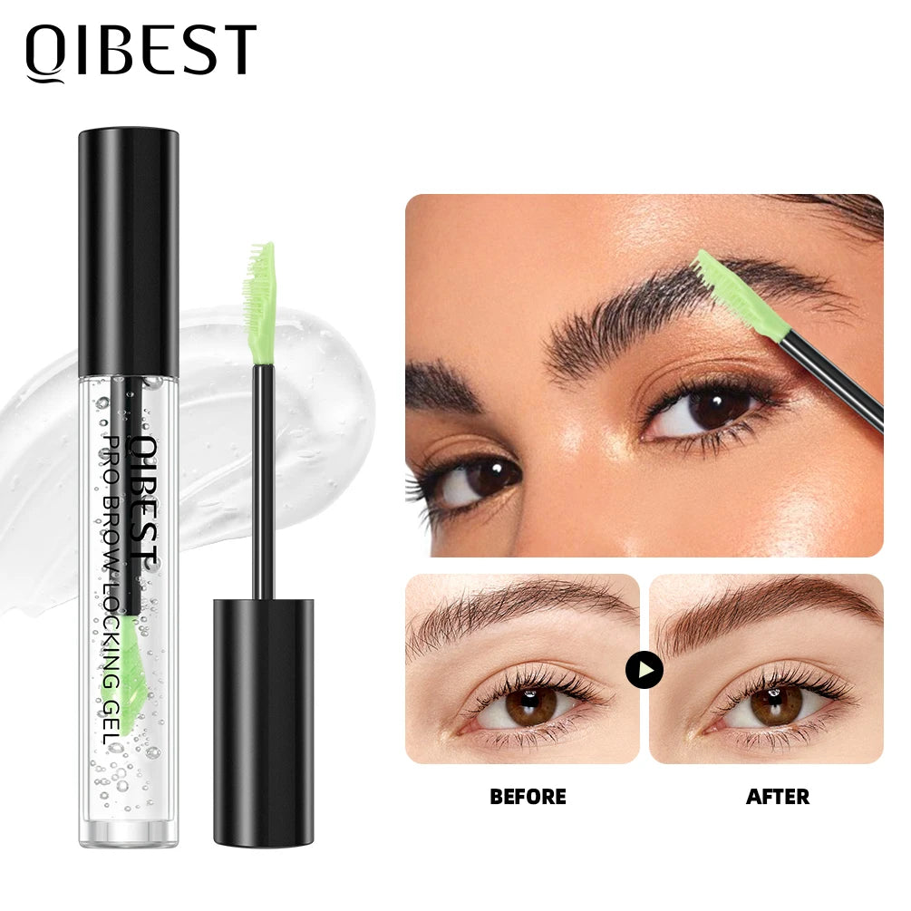 QIBEST Waterproof Transparent Gel Eyebrow Styling Cream Lasting Fixing Natural Makeup Clear Liquid Eyebrow Styling Gel Beauty
