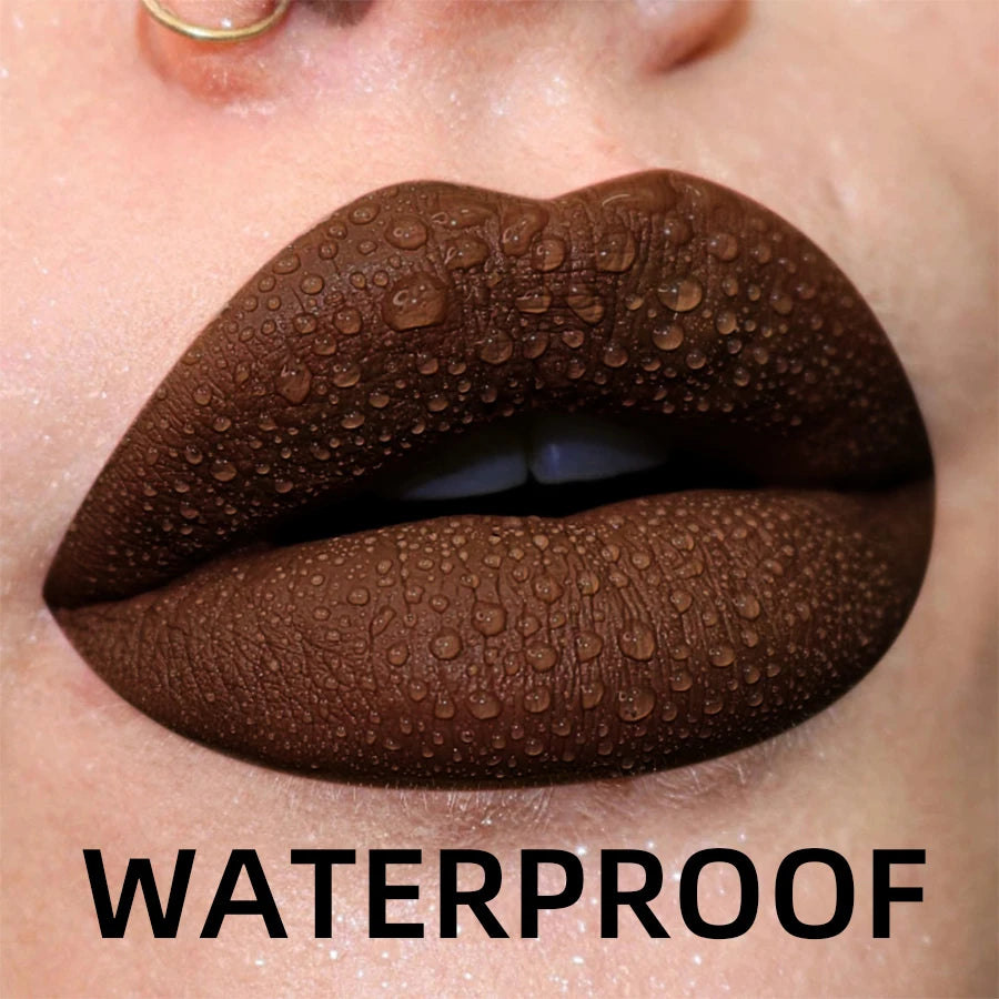 Richly Pigmented Matte Velvet Brown Lip Gloss