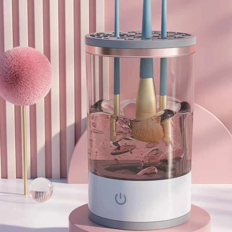 Automatic Rotating Makeup Brush Cleaner