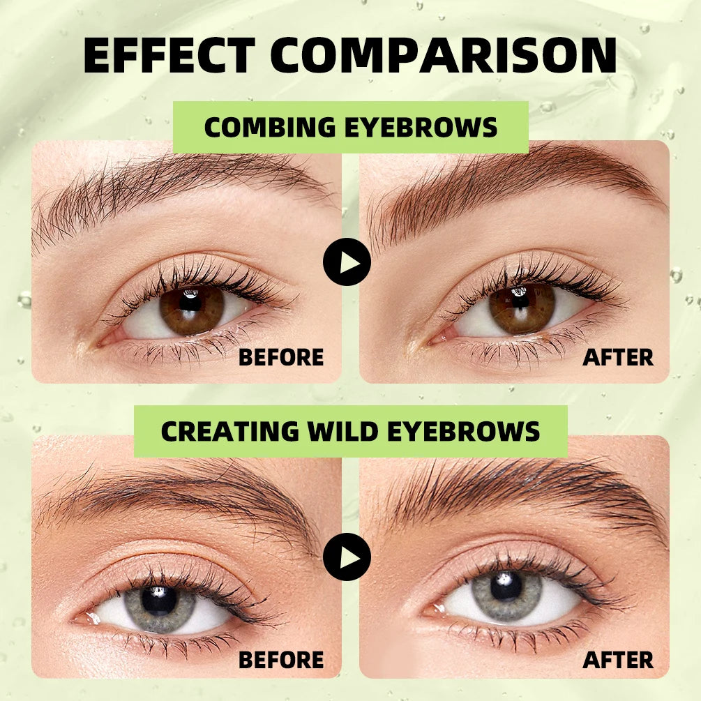 QIBEST Waterproof Transparent Gel Eyebrow Styling Cream Lasting Fixing Natural Makeup Clear Liquid Eyebrow Styling Gel Beauty
