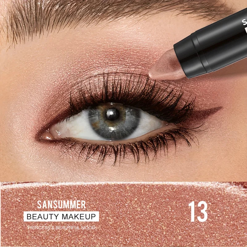 7-color waterproof eye shadow stick, pearlescent matte treatment, to create a natural and lasting eye makeup flash.