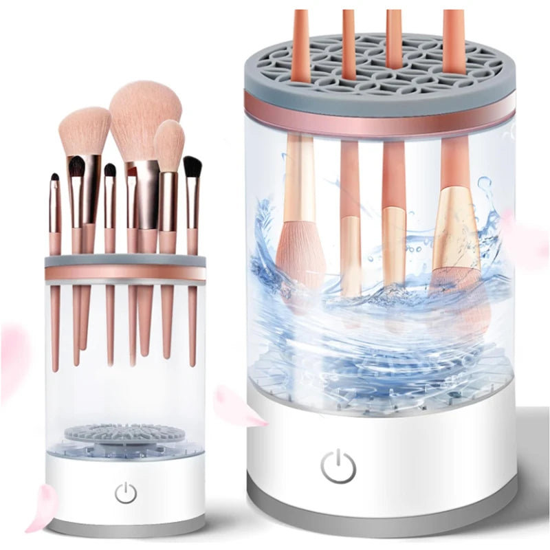 Automatic Rotating Makeup Brush Cleaner