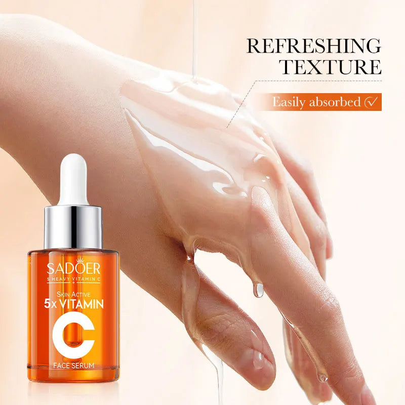 Sadoer Vitamin C Hydrating Serum 5 Functions Facial Moisturizing Repair Essence Facial Shrink Pores Brightning Korean SkinCare Products