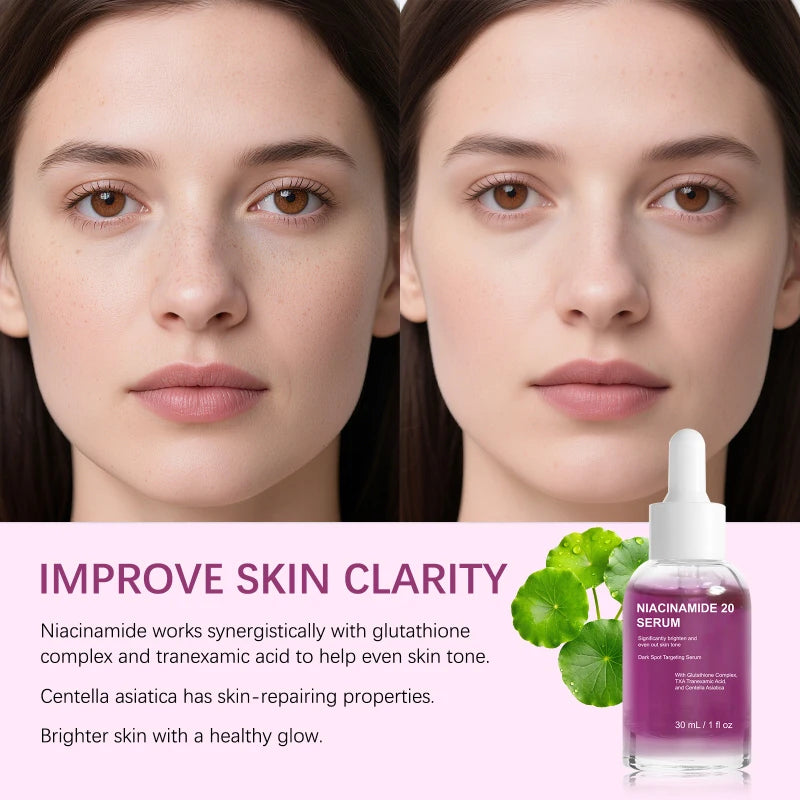Niacinamide Moisturize Brightening Serum Oil control Repair Firm Serum Gently Fades Spots Whitens Skin