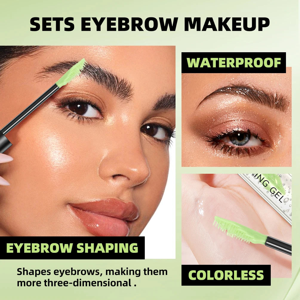 QIBEST Waterproof Transparent Gel Eyebrow Styling Cream Lasting Fixing Natural Makeup Clear Liquid Eyebrow Styling Gel Beauty