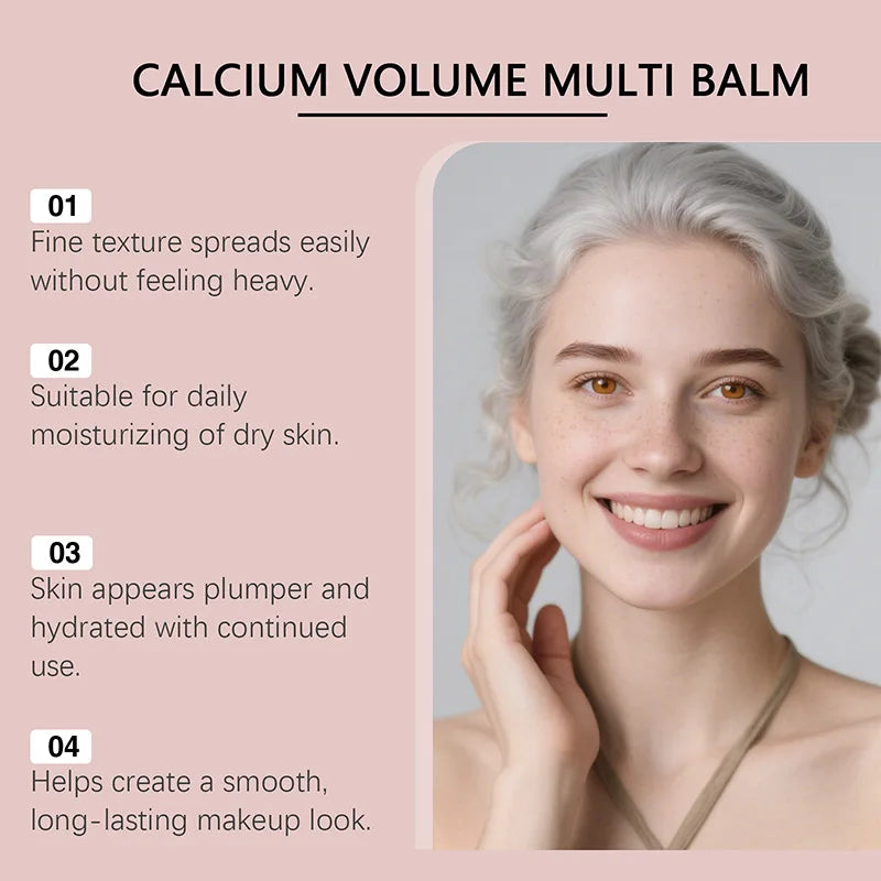 Korean Calcium Volume Multi Balm Stick, Collagen Anti-wrinkle Face & Eye Cream, Deep Moisturizing Pre-makeup Primer Skincare